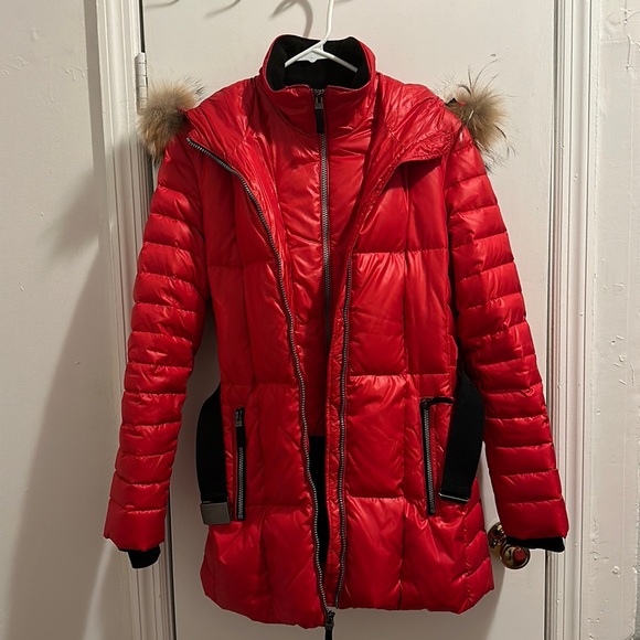COPY - Marc New York Allison Belted Fur Trim Puffer Coat - Picture 3 of 6